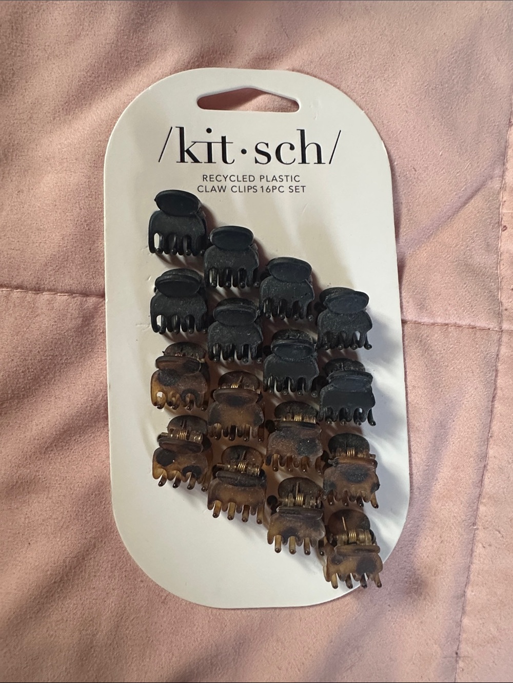 Kitsch Mini Claw Clips Set — Black & Brown 16PC